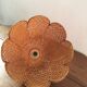 Hanging lamp braided wicker shaped flower