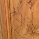 Parisian cabinet glazed raw wood nymphs and carved art nouveau decorations