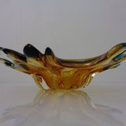 Sommerso Murano Glass Bowl, Italy, 1960s