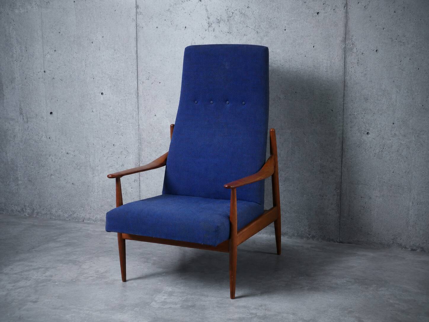 Fauteuil danois en teck massif - Vintage 1960