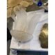 Pair of Murano Glass Tronchi Wall Sconces in Transparent Gold