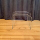 A pair of Lucite tables from the 1970s
