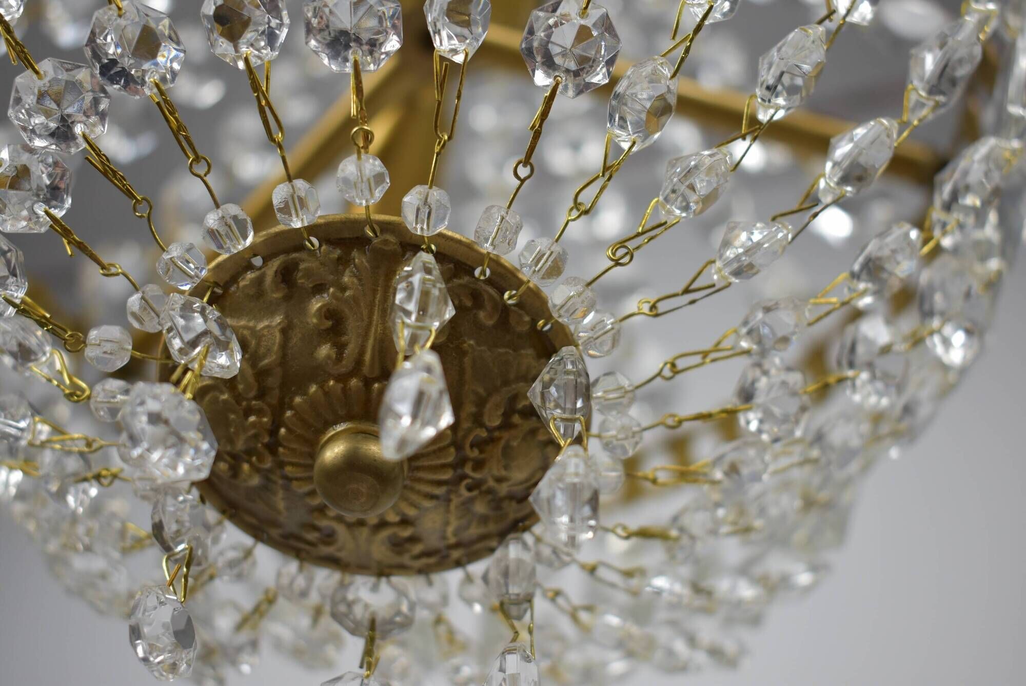 vintage glass stamped hot air balloon chandelier