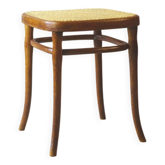 Tabouret carré Thonet N°56, vers 1900 canné et estampillé