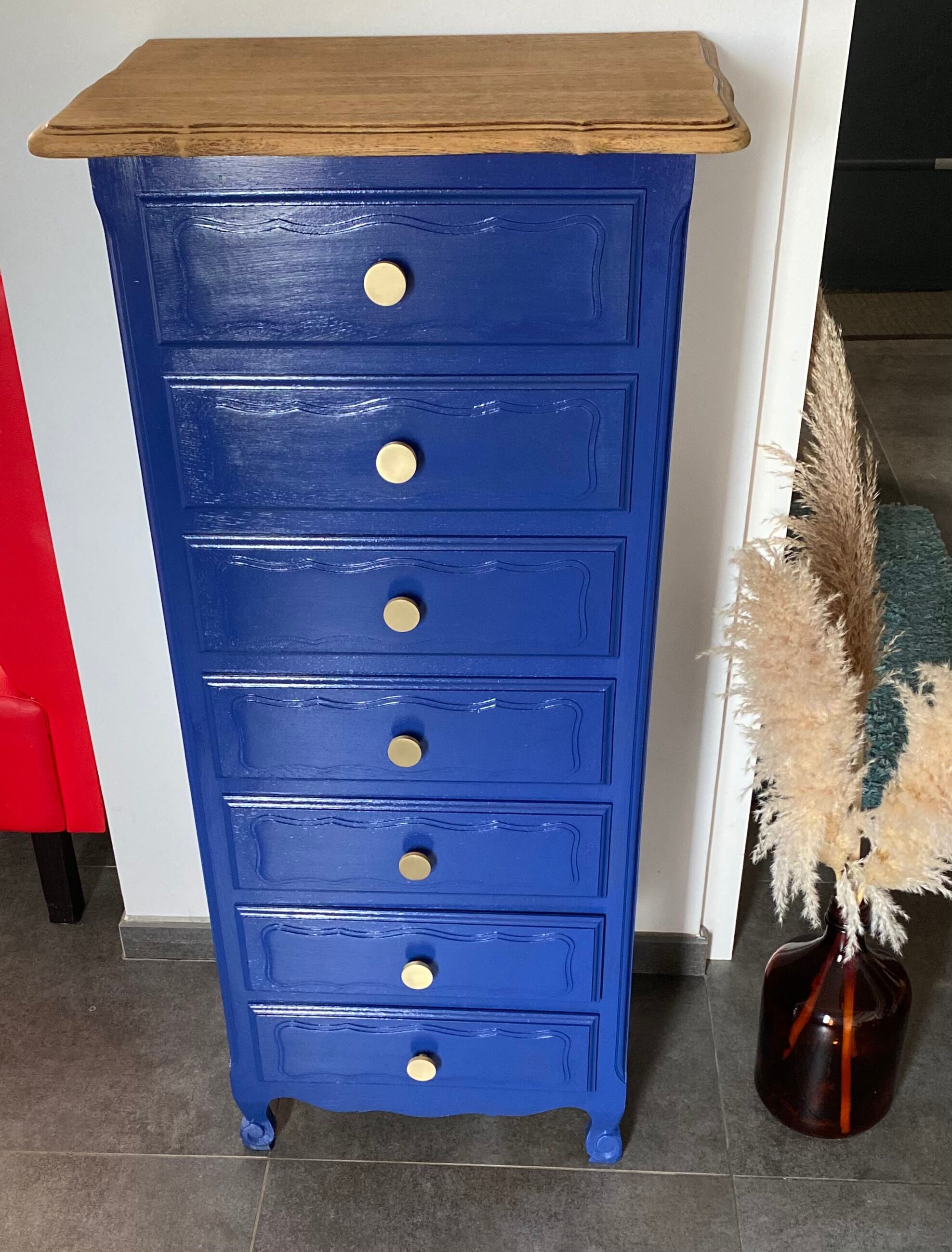 Semainier 7 drawers blue outremer