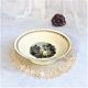 Compotier dish on porcelain piedouche mehun on yevre la gazelle retro