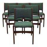 Set of six mahogany chairs, Danish design, 1970s, designer: Henning Kjærnul