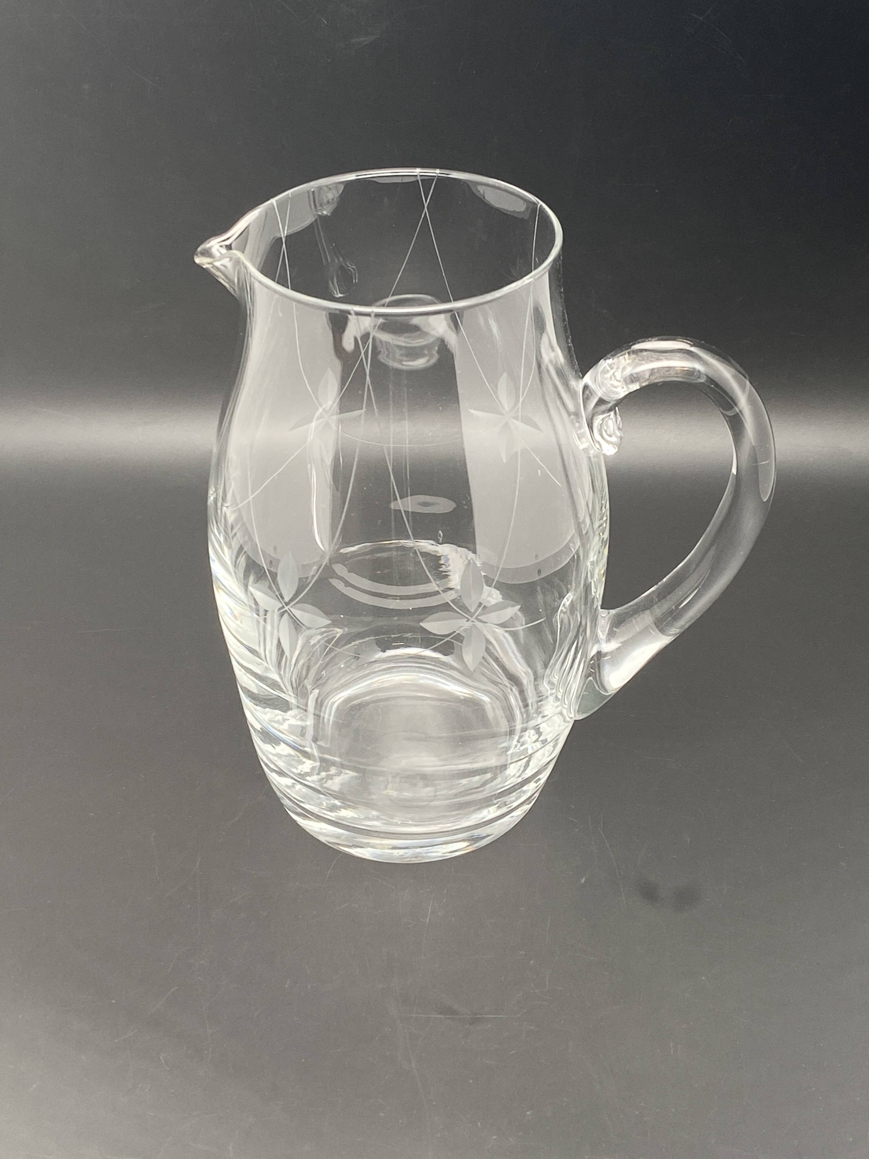 Fine chiseled glass carafe