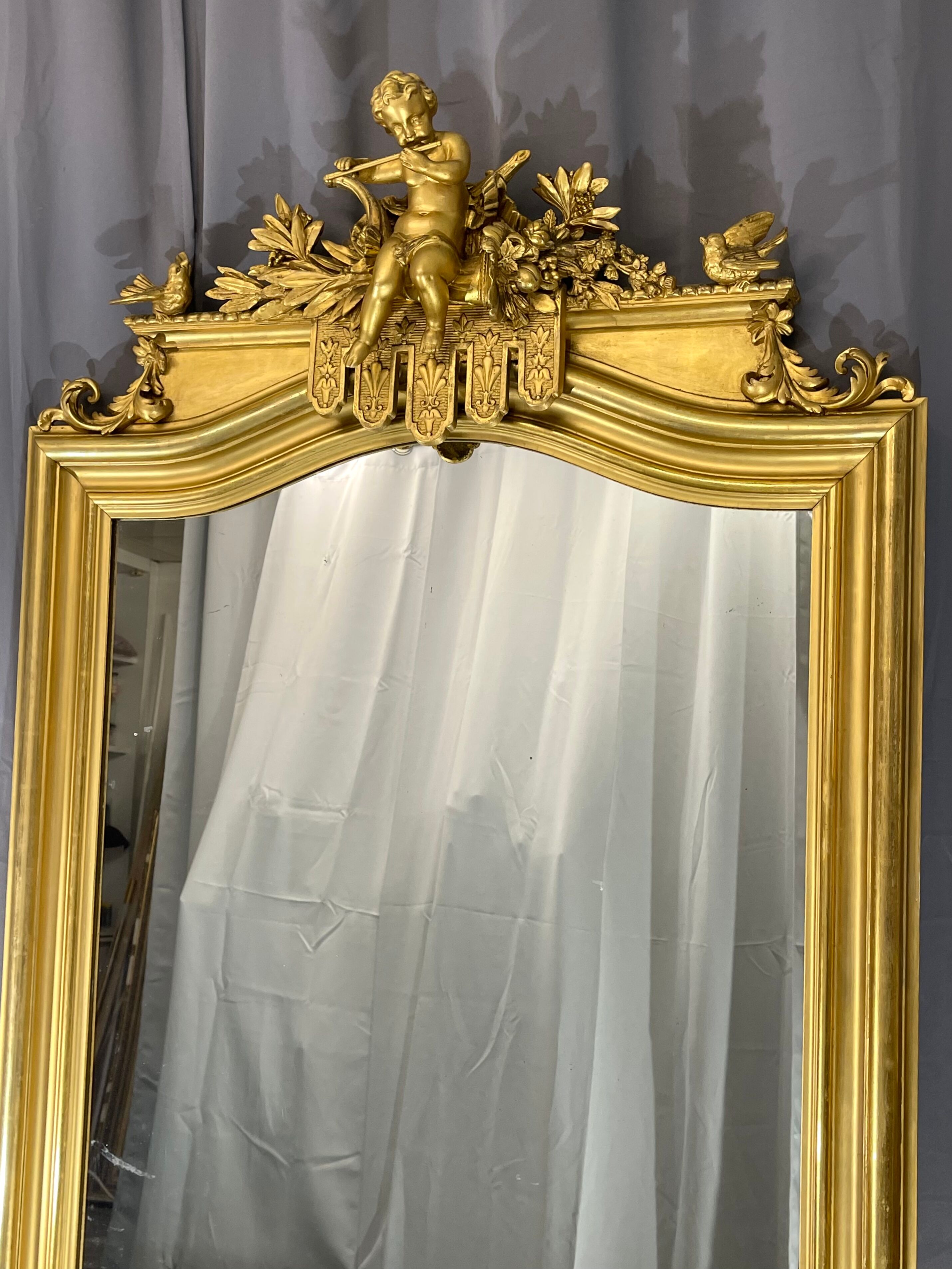 Mirror 204 x 98 cm nineteenth century Napoleon III
