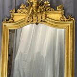 Miroir 204 x 98 cm époque XIXè Napoléon III, putti