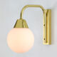 Mid century Italian Golden & Opaline Wall Lamp