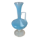 Vase en opaline bleue sur pied – vintage