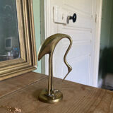 Vintage Brass Crane Bird