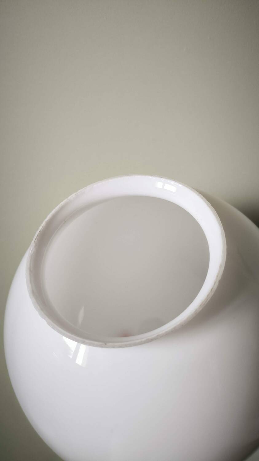 Vintage white opaline round lamp globe pendant ceiling lamp