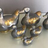 Series of six metal duck boxes