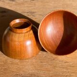 2 bols en bois naturel