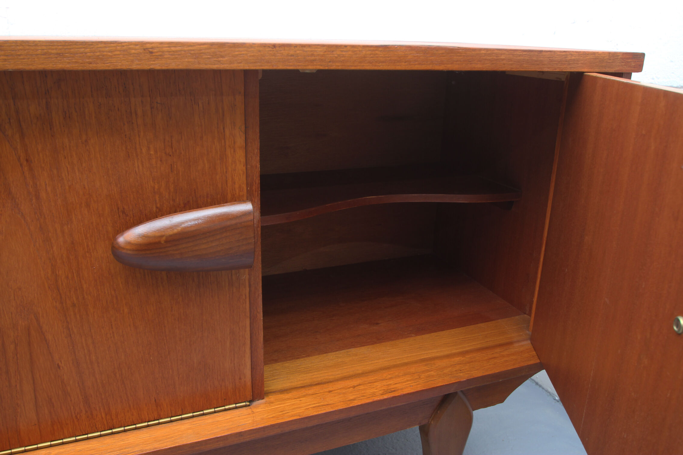 1960s british teak sideboard with bar cabinet