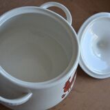 Earthenware soup tureen with rooster design