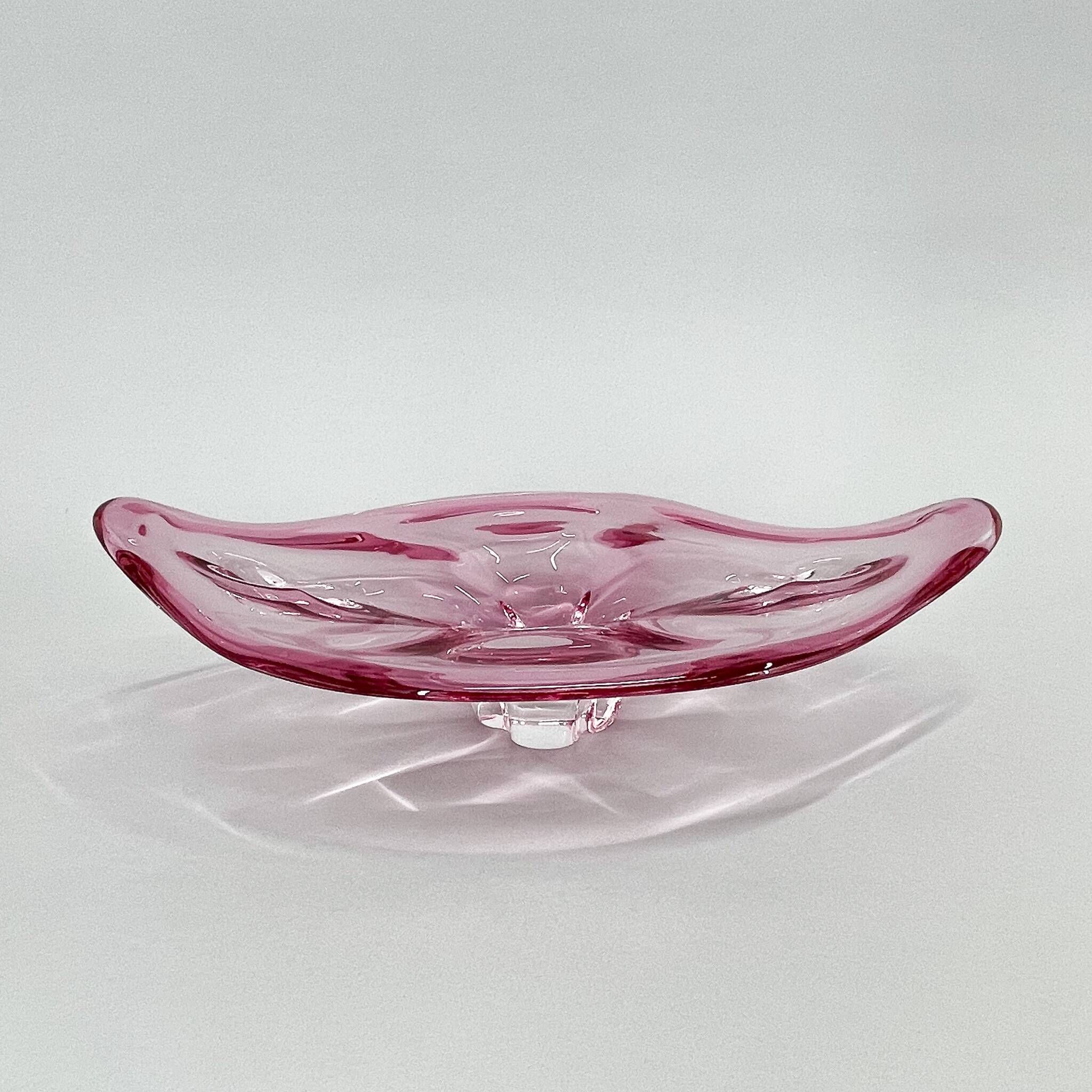 1960s Czech Art Glass Bowl by Josef Hospodka for Chribska Glassworks