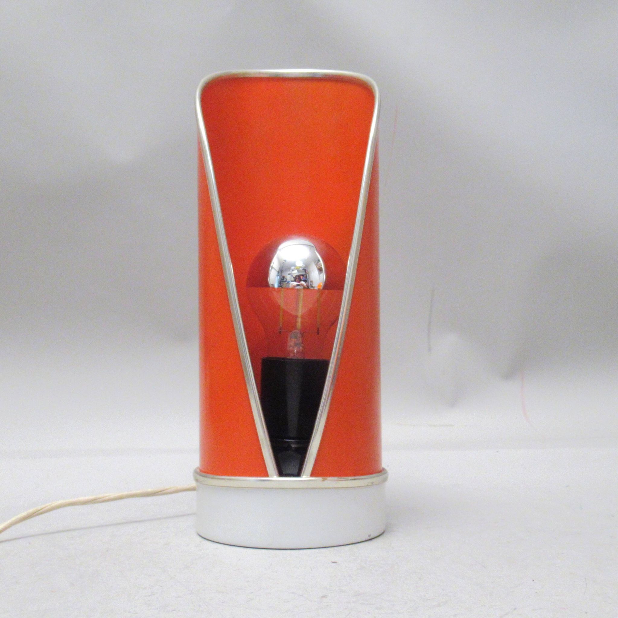 Foglio orange lamp by Lamperti from the 1960s