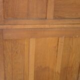 Vintage oak sideboard with sentry boxes and mirror