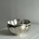 Plat, saladier ancien en métal forme fleur