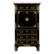 Secretary with a black lacquered drop-leaf and gilded bronzes – Boulle style