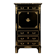 Secretary with a black lacquered drop-leaf and gilded bronzes – Boulle style