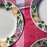 Old plates with fruit decoration