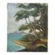 Painting on old canvas signed Lévêque