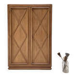 Storage unit in solid oak and veneer, circa 1960.