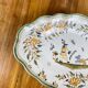 Green and white art deco dish