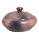 Oval box pink purple pearl iridescent 70s