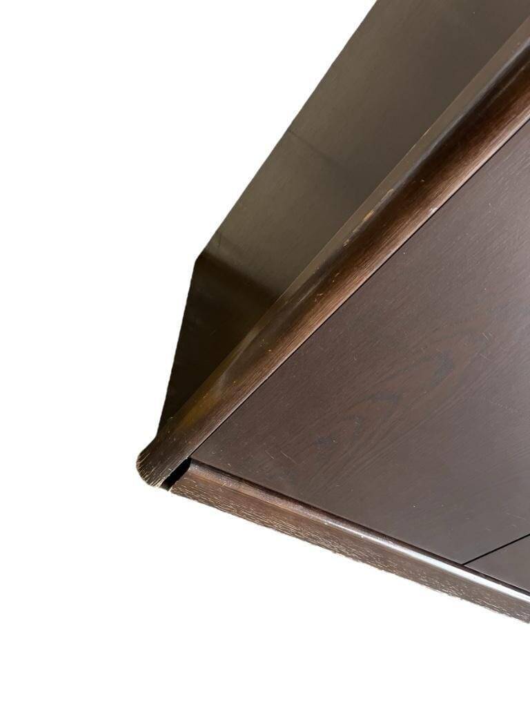 Minimalist vintage dark wood sideboard