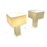 Pair of Wooden Living Room Table Lamps