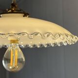 Opaline dentelée et bombée ancienne style bistrot fil corde