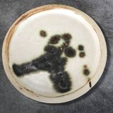 Small vintage plate from the La Colombe pottery, Vallauris artistic effect stoneware