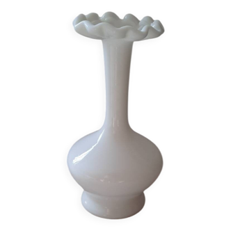 White opaline vase