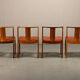 Steen Eiler Rasmussen Rosewood with leather dining chairs Model 700