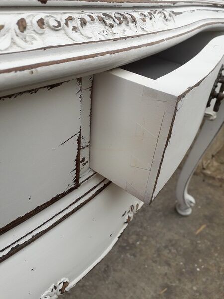 Console Louis XV wood sculpted painted patinated ep 1940