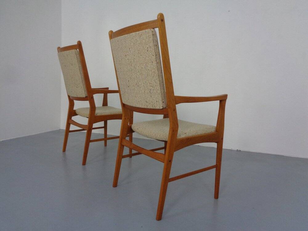 Set of Vintage Danish Teak Dining Armchairs, 1960s