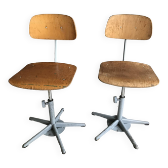 Set of Friso Kramer Work Chairs 70's