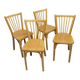 Set of 4 Baumann bistro chairs model 153 stamped 1981.