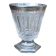 Stemmed glass for antique glass liquor with silver sides and patterns