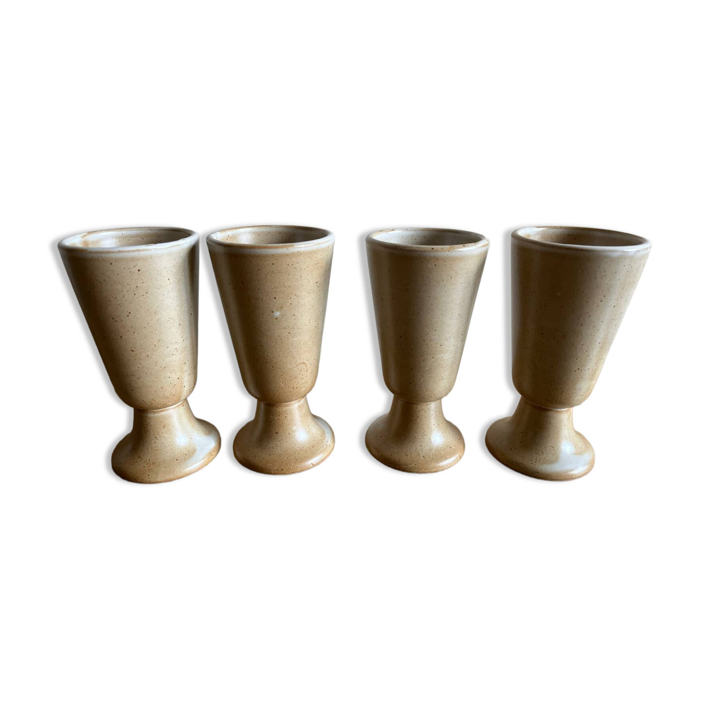4 Mazagran in stoneware from Brenne, France.