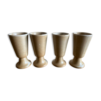 4 Mazagran in stoneware from Brenne, France.