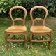 Deux chaises paillées création artisanale années 80