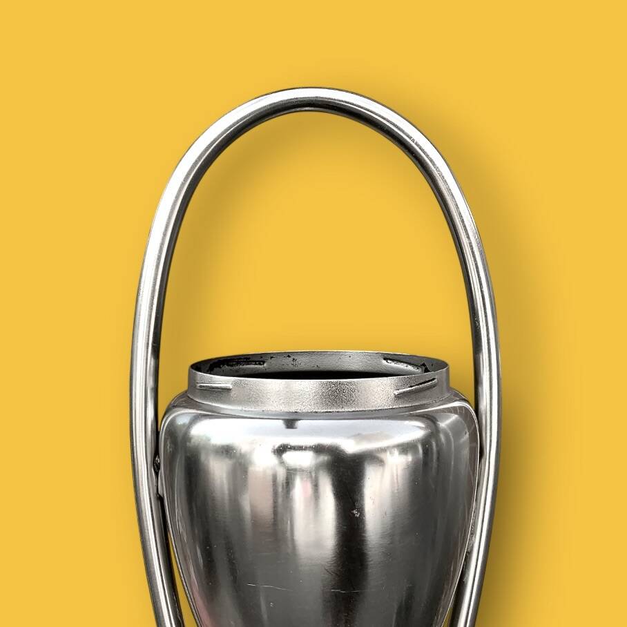 Antique Metawa chrome pedestal ashtray – tumbler style