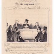 19th Century Lithograph Honoré Daumier 1839 Court Lawyer Judge Magistrate Justice