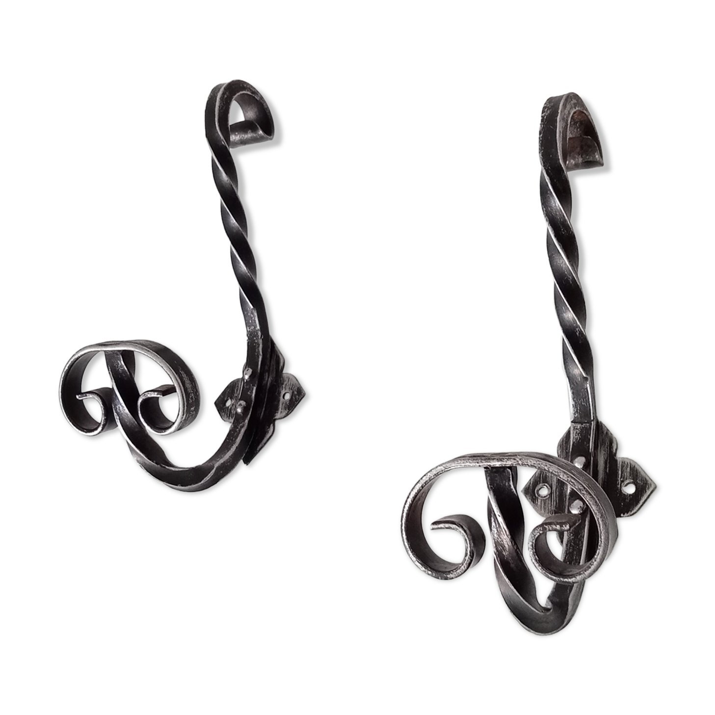 2 vintage coat rack hooks 50s-60s